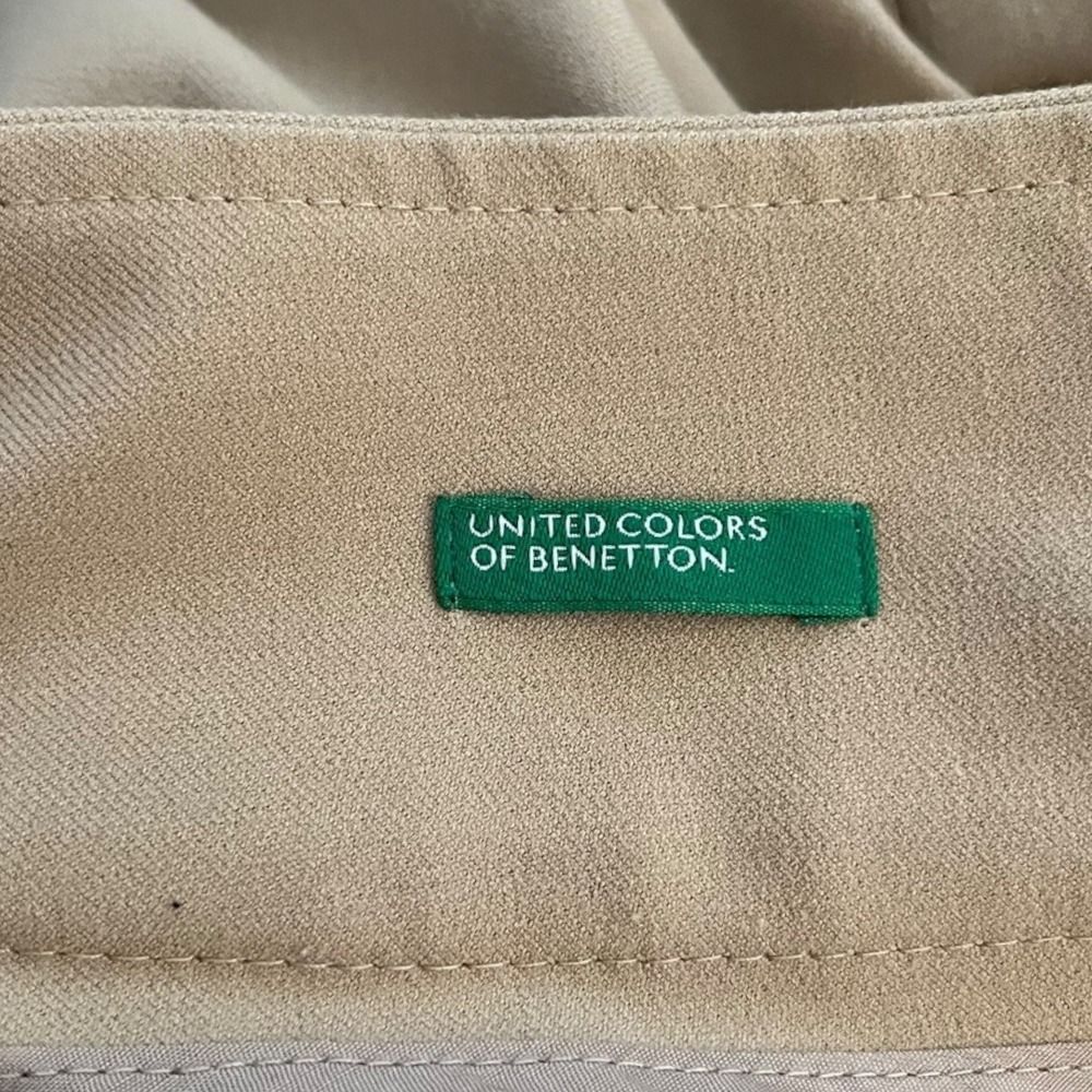 UNITED COLORS OF BENETTON Beige Mid Rise Wide Leg Flare Trousers‎ Size 6 | EUC - Picture 5 of 6
